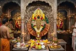 Kolhapur Mahalakshmi Ambabai Temple entrance during golden hour sunset
