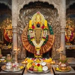 Kolhapur Mahalakshmi Ambabai Temple entrance during golden hour sunset