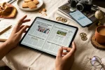 Person reading a Marathi digital newspaper e-paper edition on a tablet